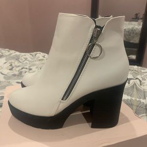 White Heeled Boots